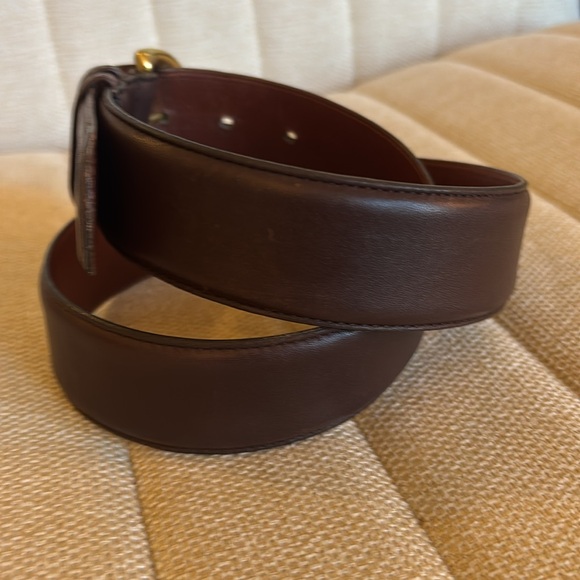COACH | Brown cowhide leather and solid brass belt - medium - Picture 2 of 8